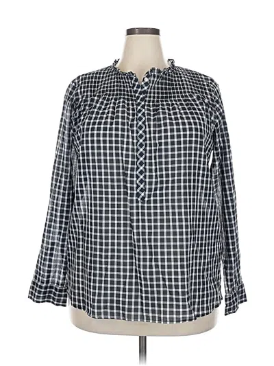 Pre-owned Jcrew Long Sleeve Blouse In Blue