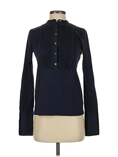 Pre-owned Jcrew Long Sleeve Blouse In Blue