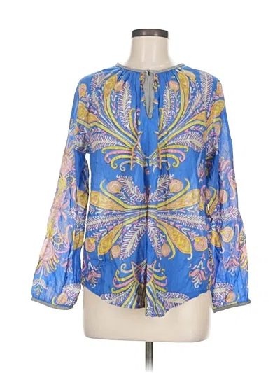 Pre-owned Jcrew Long Sleeve Blouse In Blue