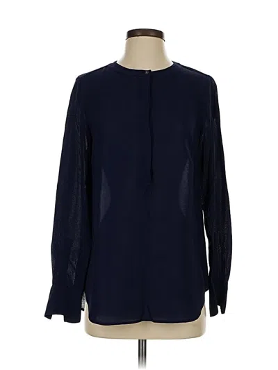 Pre-owned Jcrew Long Sleeve Blouse In Blue