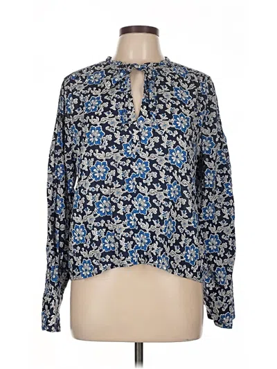 Pre-owned Jcrew Long Sleeve Blouse In Blue