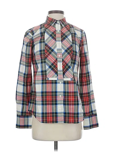 Pre-owned Jcrew Long Sleeve Blouse In Blue