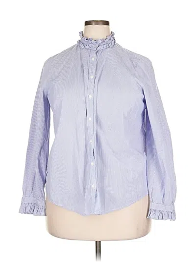 Pre-owned Jcrew Long Sleeve Blouse In Blue