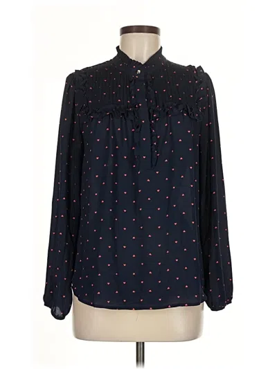 Pre-owned Jcrew Long Sleeve Blouse In Blue