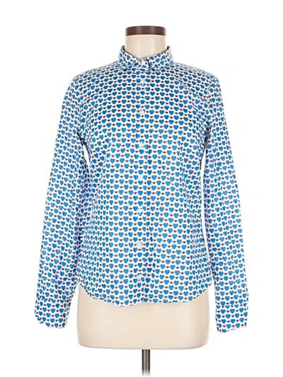 Pre-owned Jcrew Long Sleeve Blouse In Blue