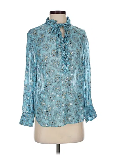 Pre-owned Jcrew Long Sleeve Blouse In Blue