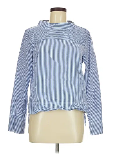 Pre-owned Jcrew Long Sleeve Blouse In Blue