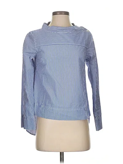Pre-owned Jcrew Long Sleeve Blouse In Blue