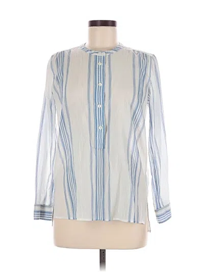 Pre-owned Jcrew Long Sleeve Blouse In Blue