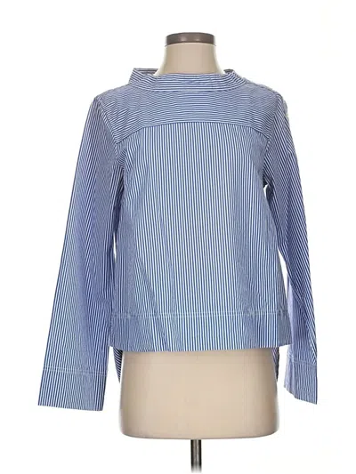 Pre-owned Jcrew Long Sleeve Blouse In Blue
