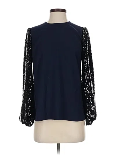 Pre-owned Jcrew Long Sleeve Blouse In Blue