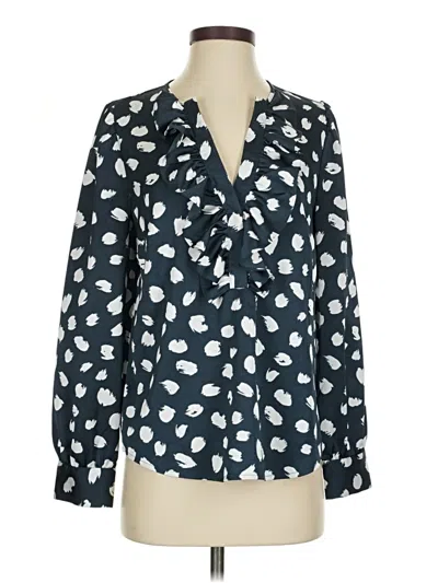 Pre-owned Jcrew Long Sleeve Blouse In Blue