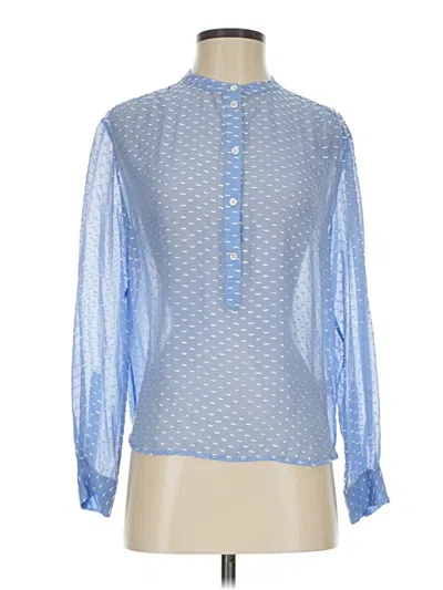 Pre-owned Jcrew Long Sleeve Blouse In Blue