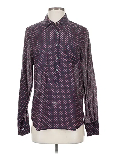 Pre-owned Jcrew Long Sleeve Blouse In Blue