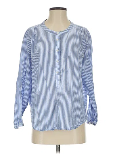 Pre-owned Jcrew Long Sleeve Blouse In Blue