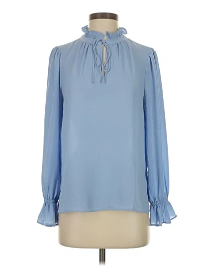 Pre-owned Jcrew Long Sleeve Blouse In Blue