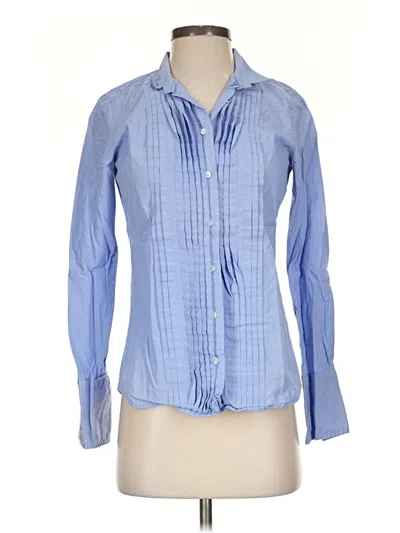 Pre-owned Jcrew Long Sleeve Blouse In Blue