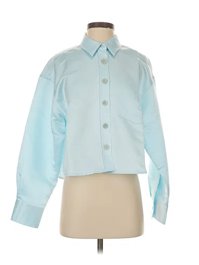 Pre-owned Jcrew Long Sleeve Blouse In Blue