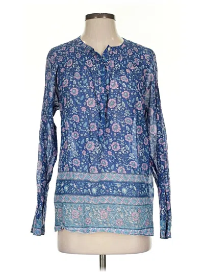 Pre-owned Jcrew Long Sleeve Blouse In Blue