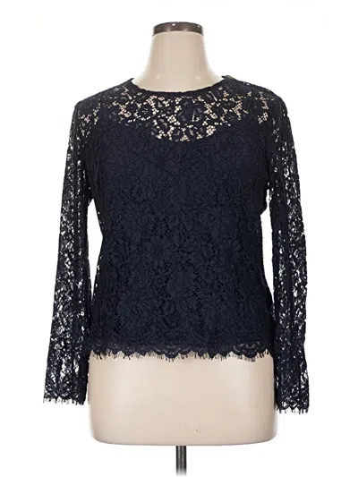 Pre-owned Jcrew Long Sleeve Blouse In Blue