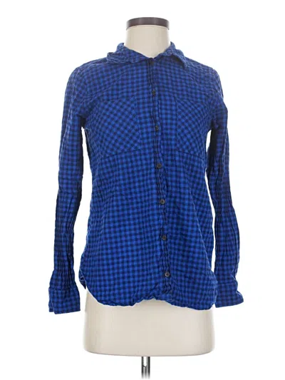 Pre-owned Jcrew Long Sleeve Blouse In Blue