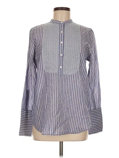 Pre-owned Jcrew Long Sleeve Blouse In Blue