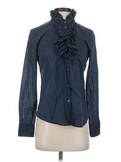 Pre-owned Jcrew Long Sleeve Blouse In Blue