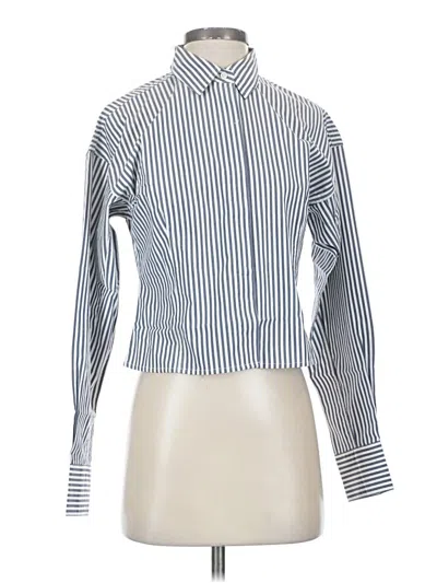 Pre-owned Jcrew Long Sleeve Blouse In Blue