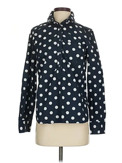 Pre-owned Jcrew Long Sleeve Blouse In Blue