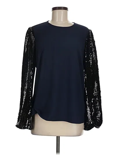 Pre-owned Jcrew Long Sleeve Blouse In Blue
