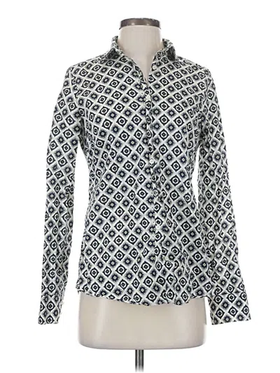 Pre-owned Jcrew Long Sleeve Blouse In Blue