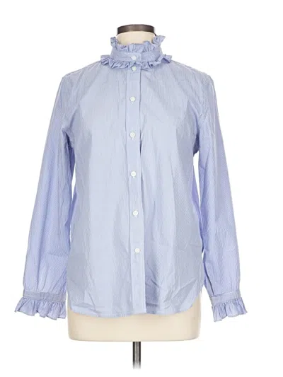 Pre-owned Jcrew Long Sleeve Blouse In Blue