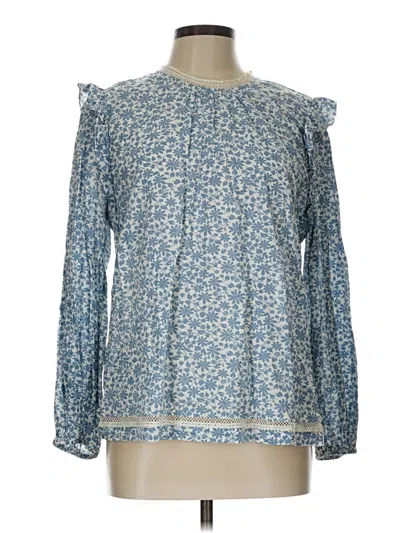 Pre-owned Jcrew Long Sleeve Blouse In Blue