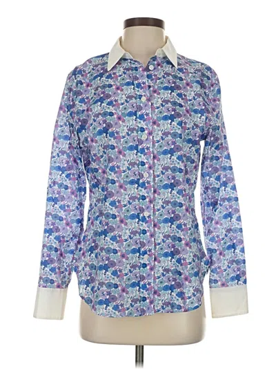 Pre-owned Jcrew Long Sleeve Blouse In Blue