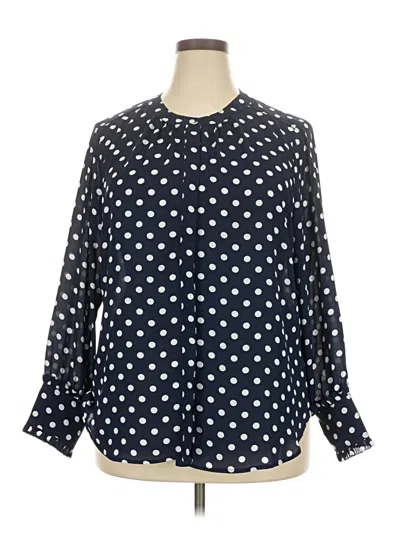 Pre-owned Jcrew Long Sleeve Blouse In Blue
