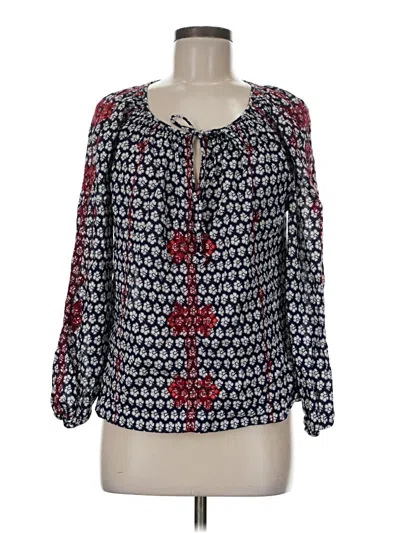 Pre-owned Jcrew Long Sleeve Blouse In Blue