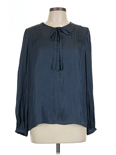 Pre-owned Jcrew Long Sleeve Blouse In Blue