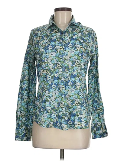 Pre-owned Jcrew Long Sleeve Blouse In Blue