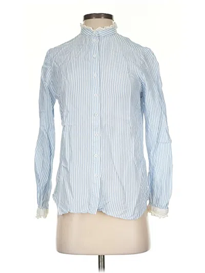 Pre-owned Jcrew Long Sleeve Blouse In Blue