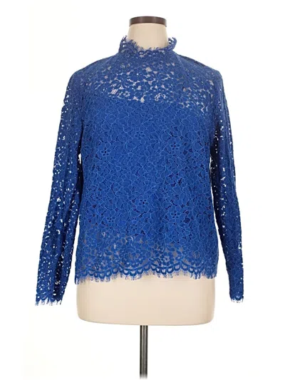 Pre-owned Jcrew Long Sleeve Blouse In Blue