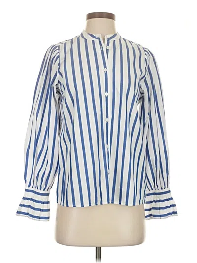 Pre-owned Jcrew Long Sleeve Blouse In Blue