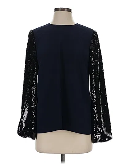 Pre-owned Jcrew Long Sleeve Blouse In Blue
