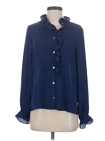 Jcrew Long Sleeve Blouse In Blue