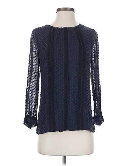 Pre-owned Jcrew Long Sleeve Blouse In Blue