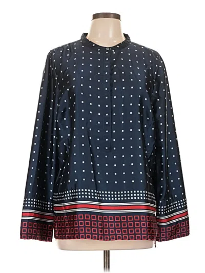 Pre-owned Jcrew Long Sleeve Blouse In Blue