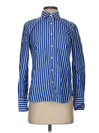 Pre-owned Jcrew Long Sleeve Blouse In Blue