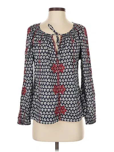 Pre-owned Jcrew Long Sleeve Blouse In Blue