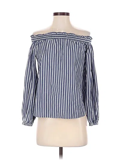 Pre-owned Jcrew Long Sleeve Blouse In Blue