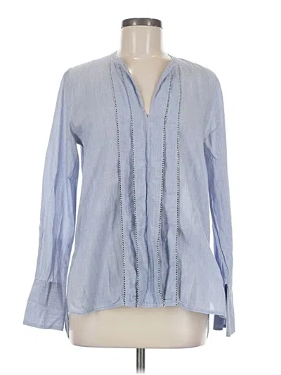 Pre-owned Jcrew Long Sleeve Blouse In Blue