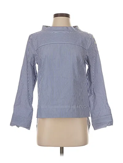 Pre-owned Jcrew Long Sleeve Blouse In Blue